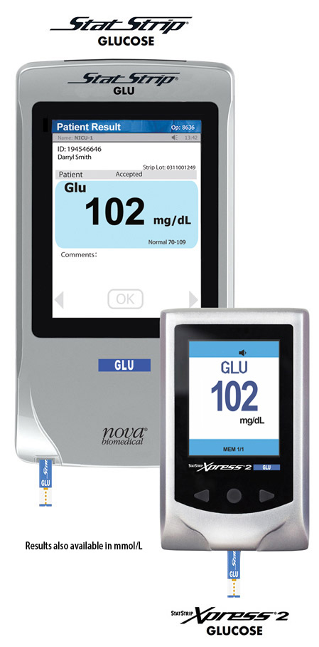 Lecteur de glycémie pour hôpitaux - StatStrip® - Nova Biomedical - avec USB  / avec écran tactile